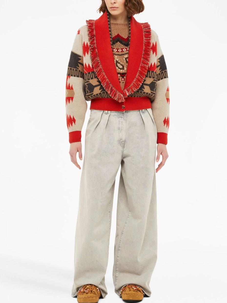 Affordable Alanui Women bomber cardigan jacquard Icon 0707